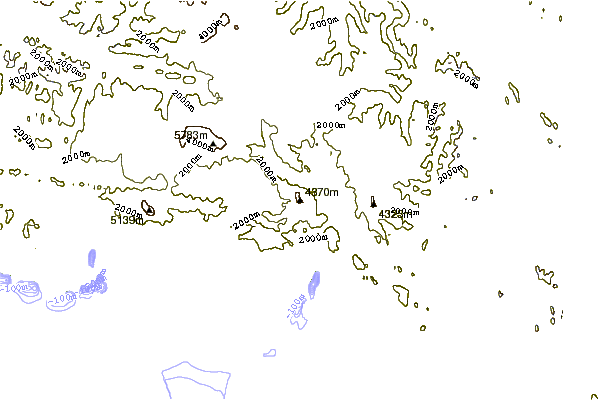 Mountain peaks around Mount Vancouver