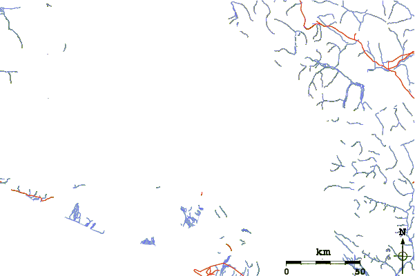 Roads and rivers around Mount Vancouver