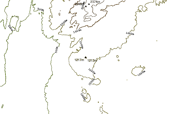 Mountain peaks around Mount Varda