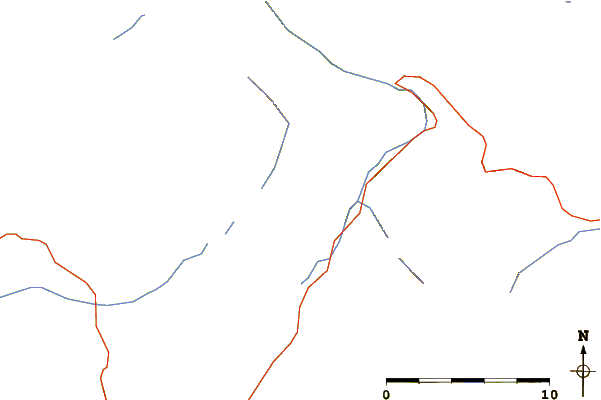 Roads and rivers around Mount Vaught