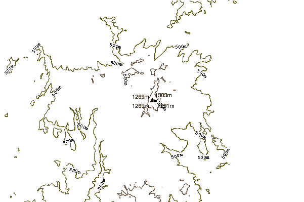 Mountain peaks around Mount Victoria