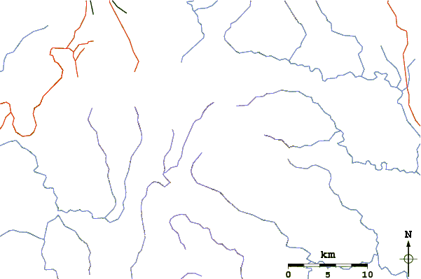 Roads and rivers around Mount Victoria