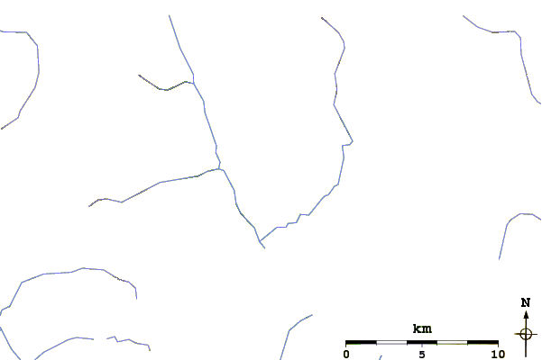 Roads and rivers around Mount Victoria (British Columbia)