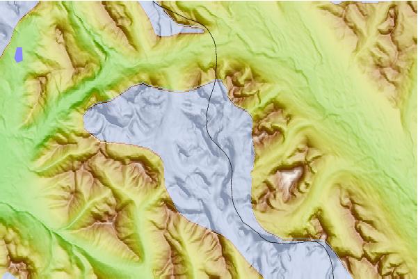 Surf breaks located close to Mount Victoria (Canada)