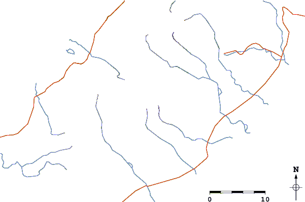 Roads and rivers around Mount Victoria, Palawan