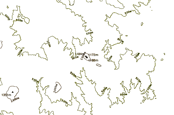 Mountain peaks around Mount Victoria (Tasmania)