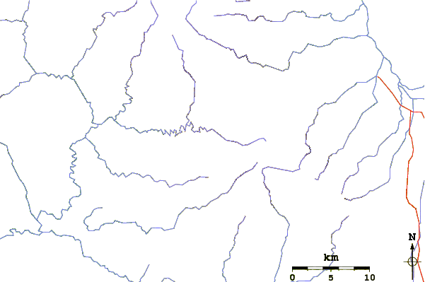 Roads and rivers around Mount Victoria