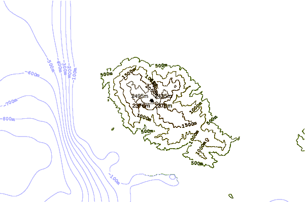 Mountain peaks around Mount Vineuo