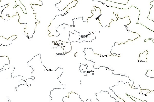 Mountain peaks around Mount Waddington