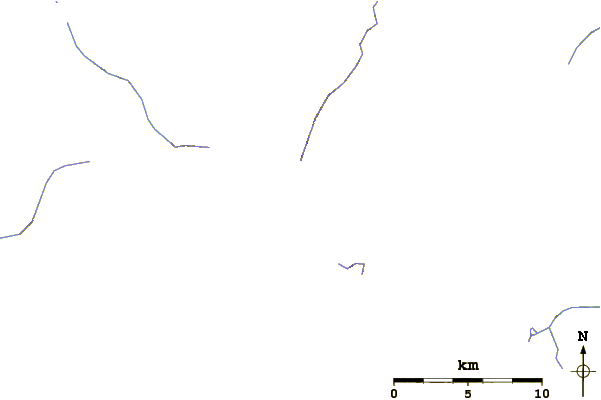 Roads and rivers around Mount Warren