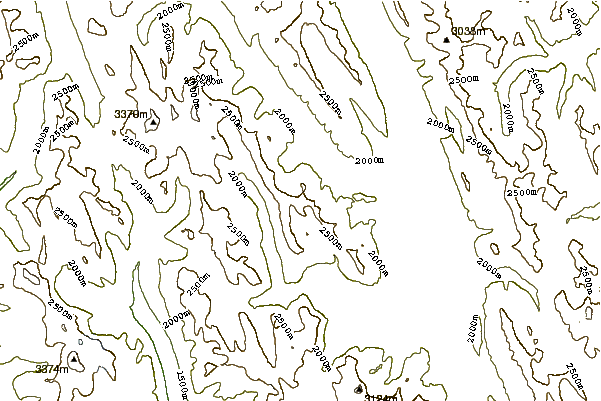 Mountain peaks around Mount Warspite