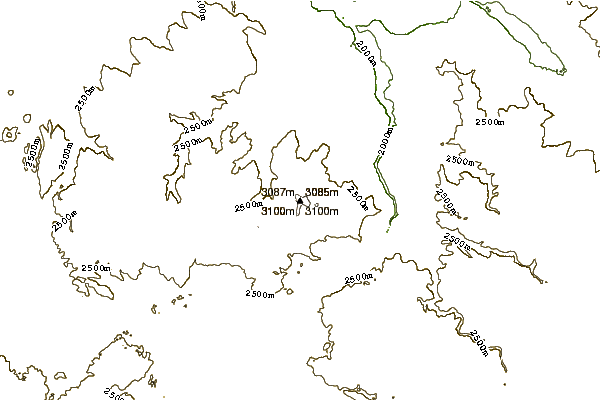 Mountain peaks around Mount Washburn