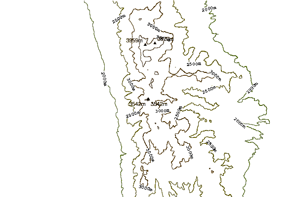 Mountain peaks around Mount Washington (Nevada)