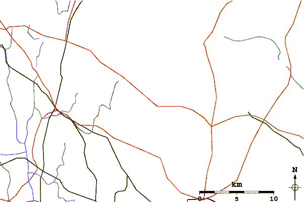 Roads and rivers around Mount Watatic