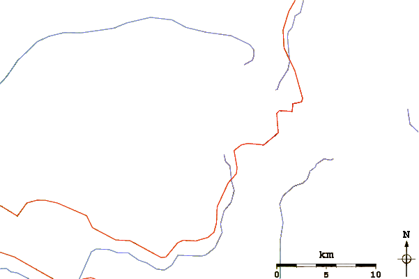 Roads and rivers around Mount Watson