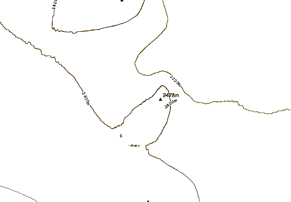 Mountain peaks around Mount Weaver