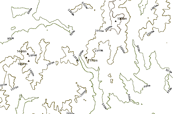 Mountain peaks around Mount Webster