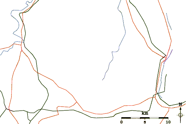 Roads and rivers around Mount Weeks