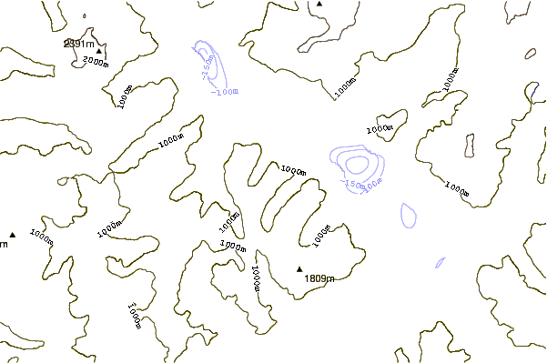 Mountain peaks around Mount Wellington (British Columbia)