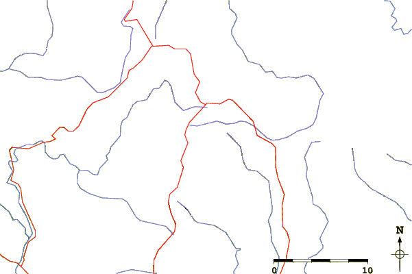 Roads and rivers around Mount Wellington (Victoria)