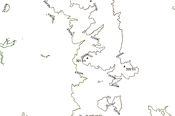 Mountain peaks around Mount Werner