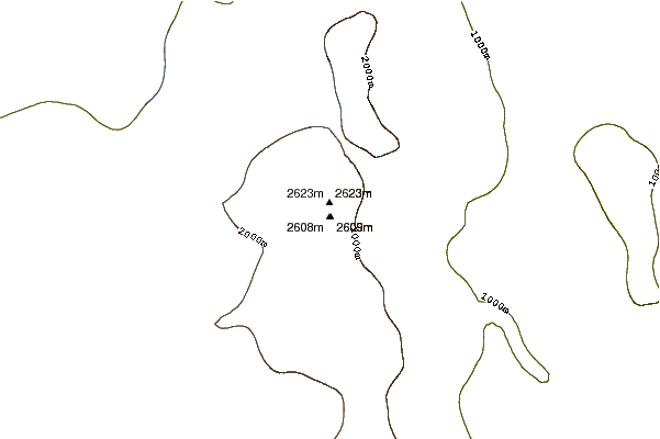 Mountain peaks around Mount Wharton