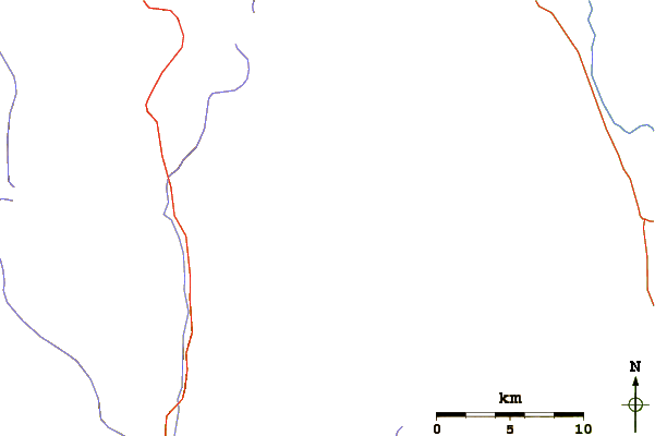 Roads and rivers around Mount Whitney