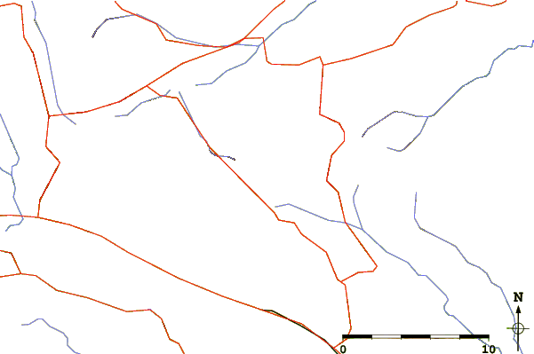 Roads and rivers around Mount Whymper