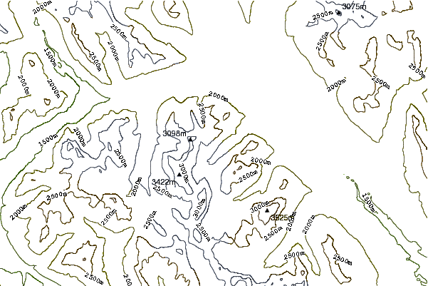 Mountain peaks around Mount Whyte