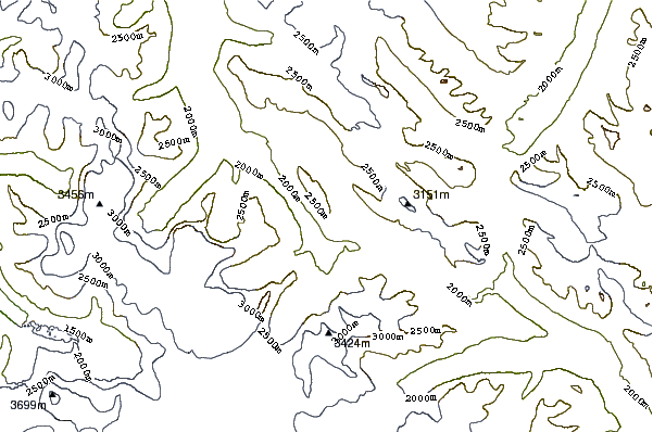 Mountain peaks around Mount Wilcox