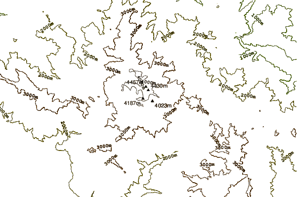 Mountain peaks around Mount Wilhelm