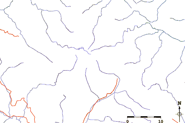 Roads and rivers around Mount Wilhelm