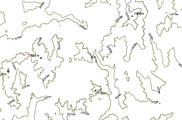 Mountain peaks around Mount Willey