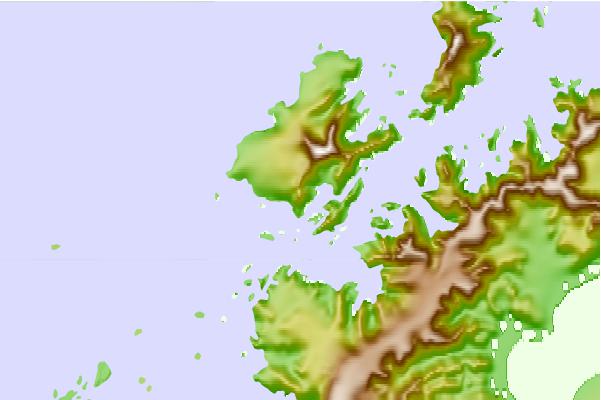 Surf breaks located close to Mount William (Antarctica)