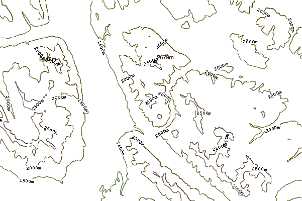 Mountain peaks around Mount William Booth