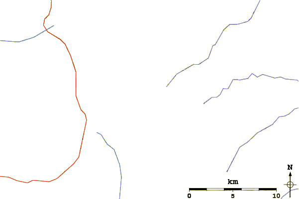 Roads and rivers around Mount William Booth