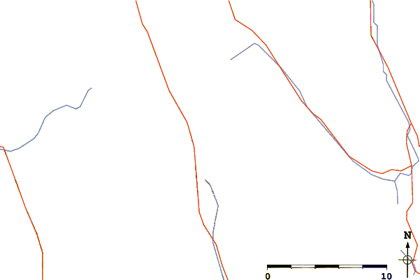 Roads and rivers around Mount Williams (Canada)