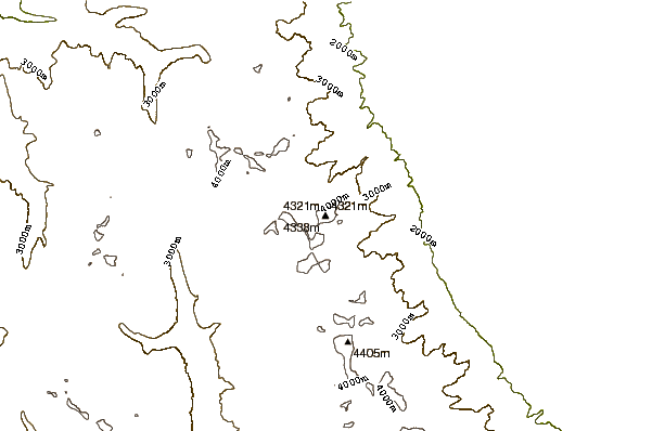 Mountain peaks around Mount Williamson