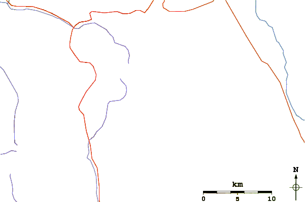 Roads and rivers around Mount Williamson