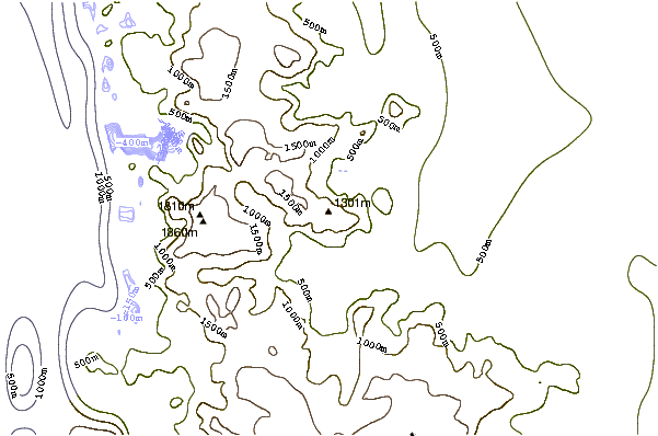 Mountain peaks around Mount Wilson (Antarctica)