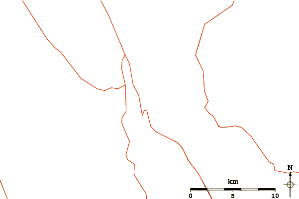 Roads and rivers around Mount Wintour