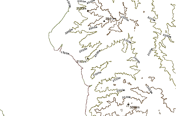 Mountain peaks around Mount Wire