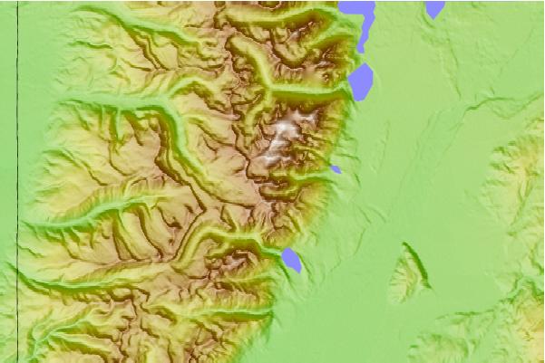 Surf breaks located close to Mount Wister