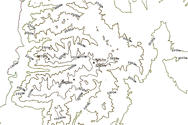 Mountain peaks around Mount Wolverine