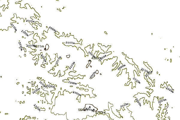 Mountain peaks around Mount Wood (Yukon)