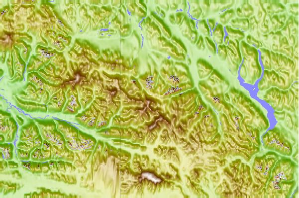 Surf breaks located close to Mount Wood (Yukon)