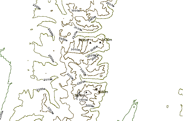 Mountain peaks around Mount Woodring