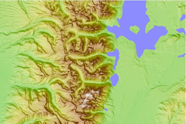 Surf breaks located close to Mount Woodring