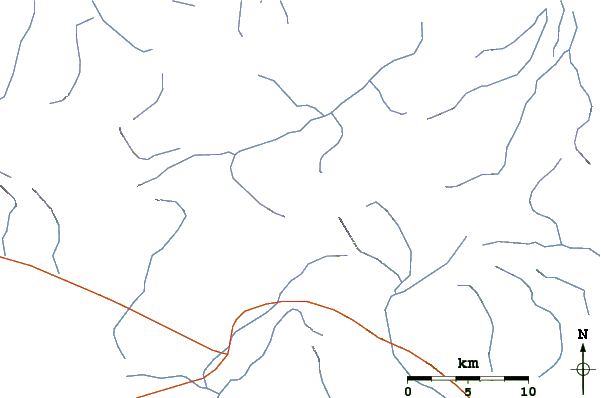 Roads and rivers around Mount Woodroffe