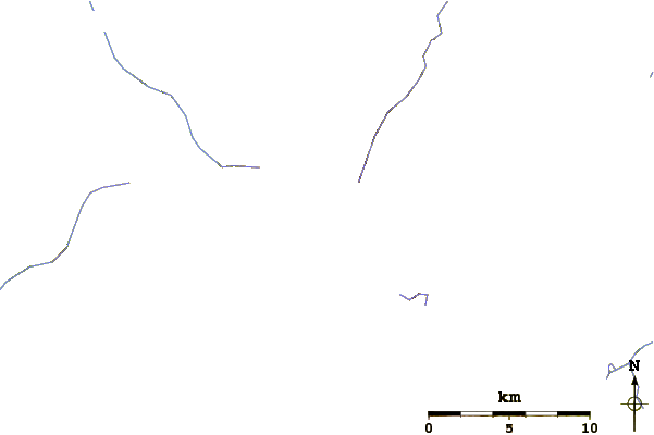 Roads and rivers around Mount Woodrow Wilson